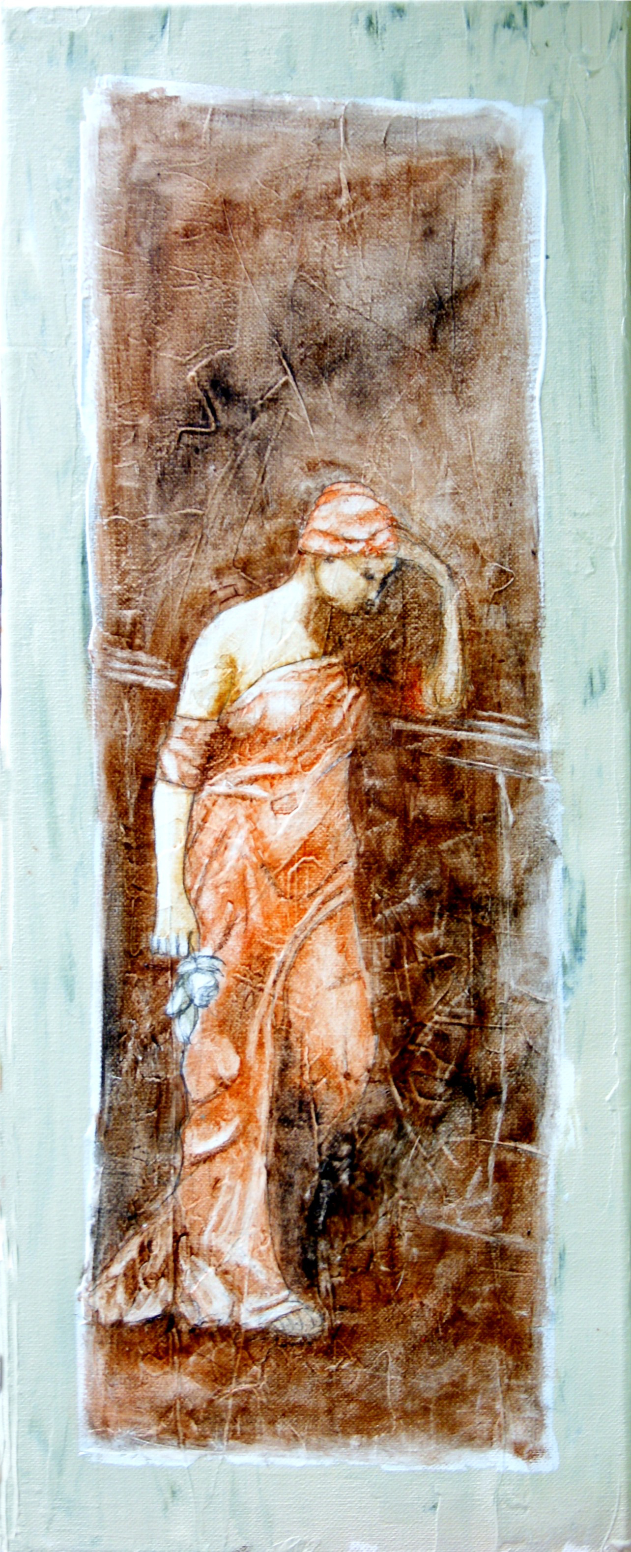 9 Frau auf Brücke 20 x 50