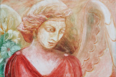 14 Engel in Rot 50x70