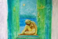 2 die Nachdenkliche 60 x 60